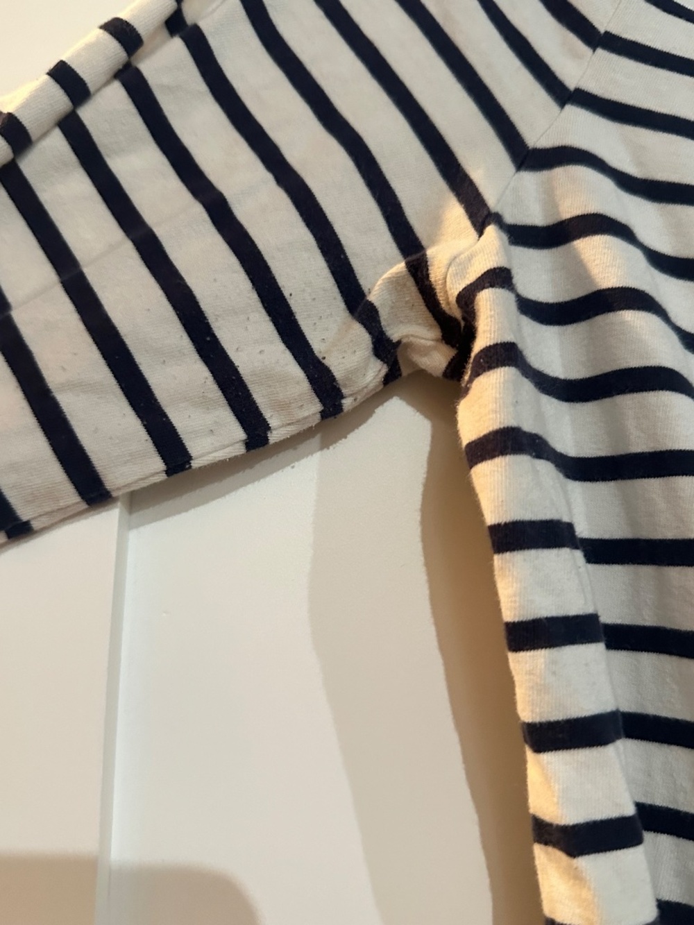 Boden Striped Crew Neck Top Size 6 Long Sleeve Cotton Gray See Pictures - Picture 3 of 6